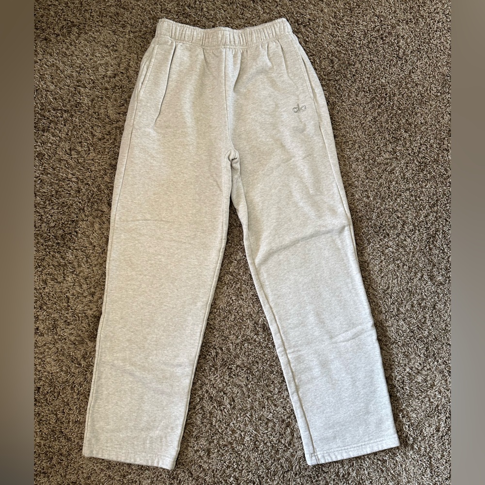 Alo Yoga Accolade Straight Leg - XS - Oatmeal Heather